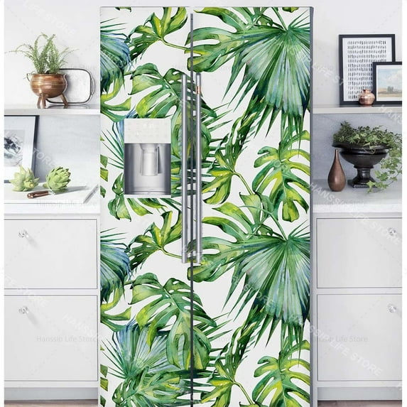 Refrigerator Sticker Decal Mural Waterproof PVC Fridge Door Covering Removable Poster Abstract Tilin