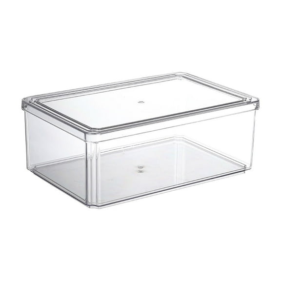 Refrigerator Storage Box With Lid Transparent Fresh-keeping Box Food Grade Refrigerator Special Kitchen Vegetable And Fruit Sorting Box(5000ml,G)