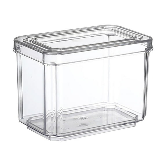Refrigerator Storage Box With Lid Transparent Fresh-keeping Box Food Grade Refrigerator Special Kitchen Vegetable And Fruit Sorting Box(900ml,C)