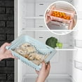 thumbnail image 1 of Refrigerator Storage Rack, Pull-Out Stackable Organizer Bins for Vegetables, Fruits and Condiments, Adjustable Fridge Shelves with Non-Slip Clips, Space Saving Kitchen Container, 1 of 5