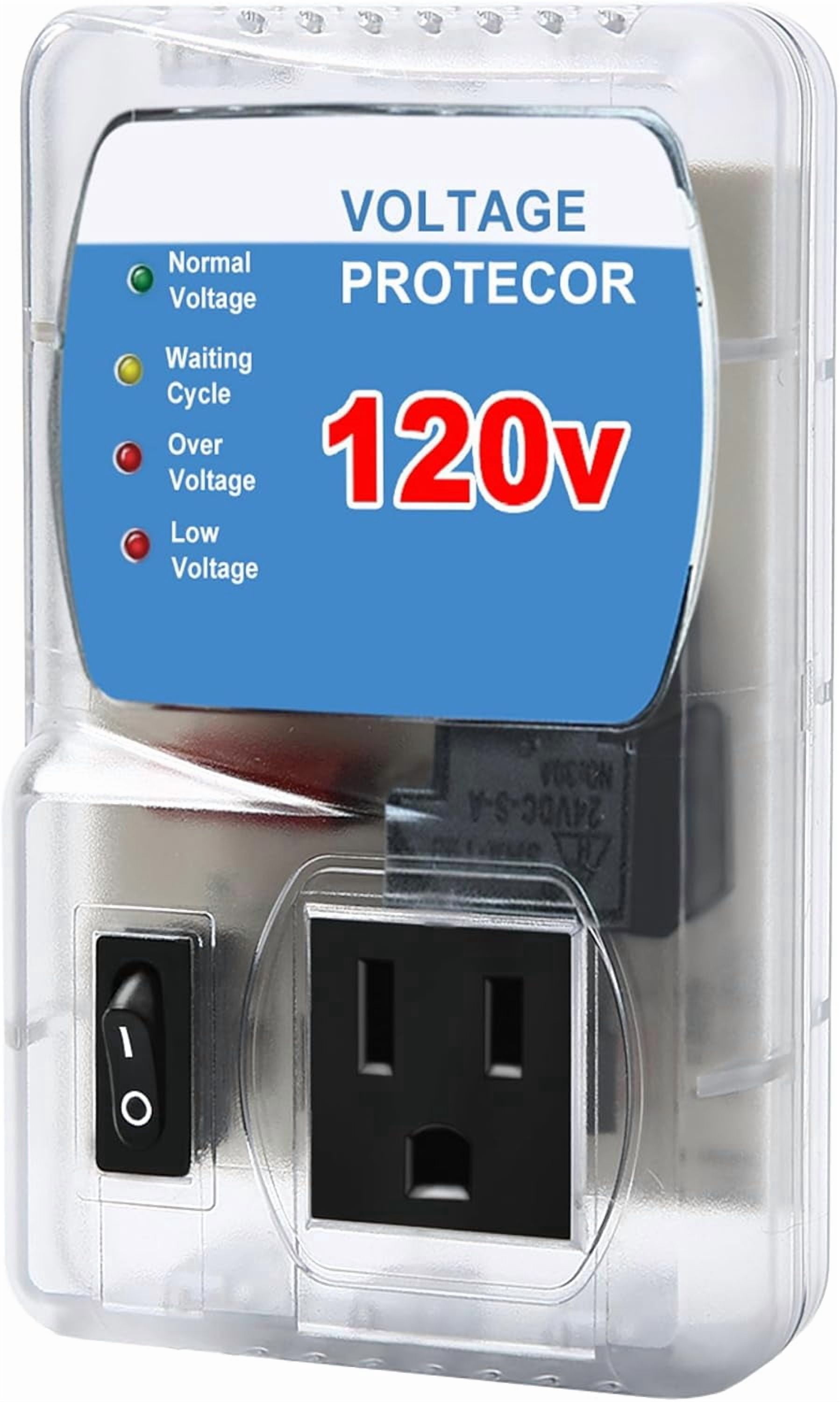 Refrigerator Surge Protector, Single Outlet Voltage Protector for Home Appliances, Adjustable Over Under Voltage Protection, 120V 15A