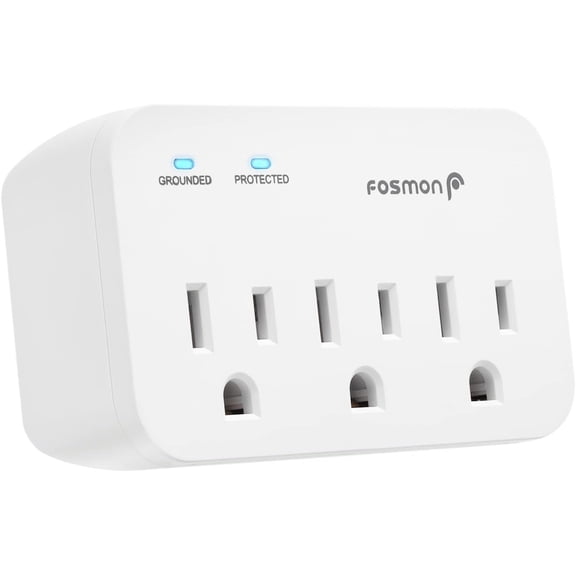 Refrigerator Surge r, 3 Outlet Heavy Duty Appliance Surge r with High Joules for Fridge, Microwave, Washing Maine, Garage Door, 1200J, 1875 Watts, 3 Prong, ETL Lted