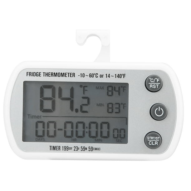 Refrigerator Temperature Gauge, Fridge Freezer Alarm, Refrigerator Thermometer, LED For Freezer