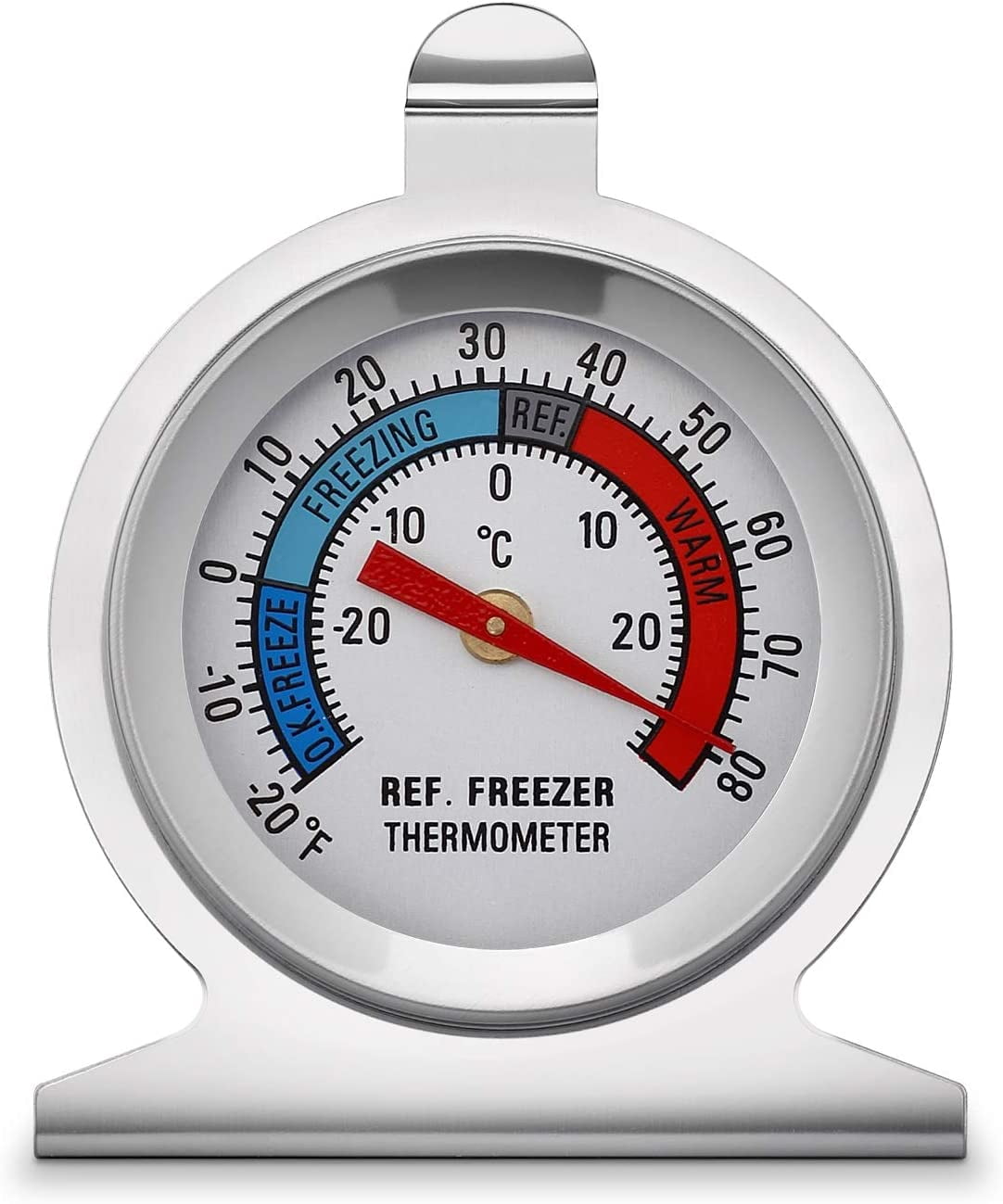 Refrigerator Thermometer, Classic Fridge Thermometer Large Dial With