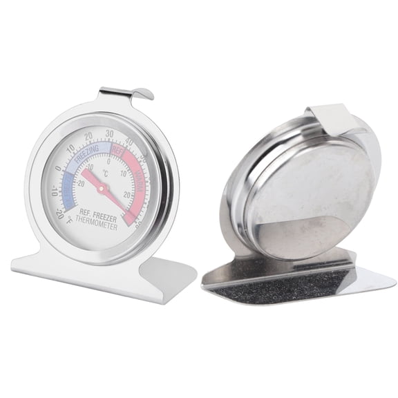 Refrigerator Thermometer Freezer Temperature Gauge Large Dial Thermometer Fridge Thermometer Stainless Steel Large Dial Freezer Refrigerator Thermometer Temperature Gauge Tool