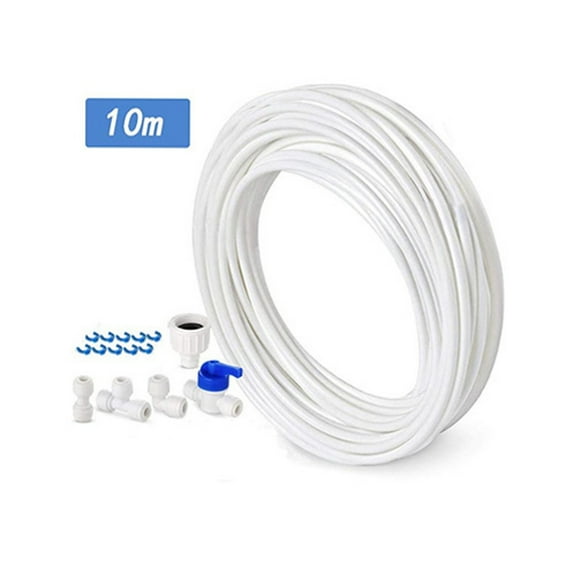 Refrigerator Water Supply Hose - NSF Certified Flexible Polyethylene Tube for Fridge Ice Maker Humidifier with Quick Connect Fittings Leak Proof Easy DIY Installation Universal Fit for Most Brands