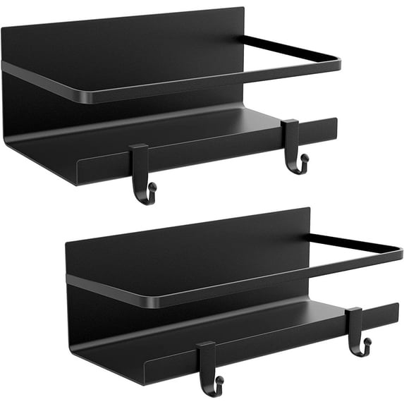 Refrigerator magnetic rack storage rack 2Pack black
