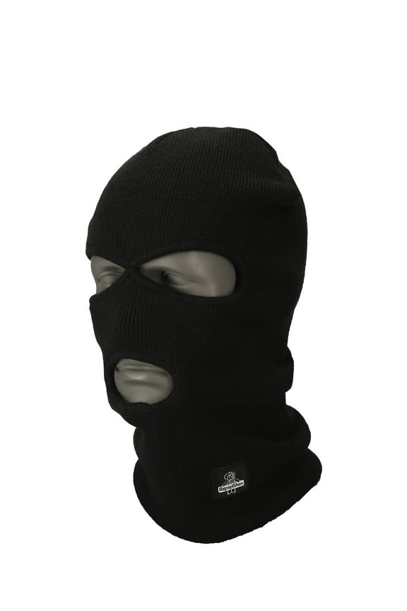 3 Hole Mask - Full Face, Head & Neck Protection, Double-Layer Knit for Extreme Cold