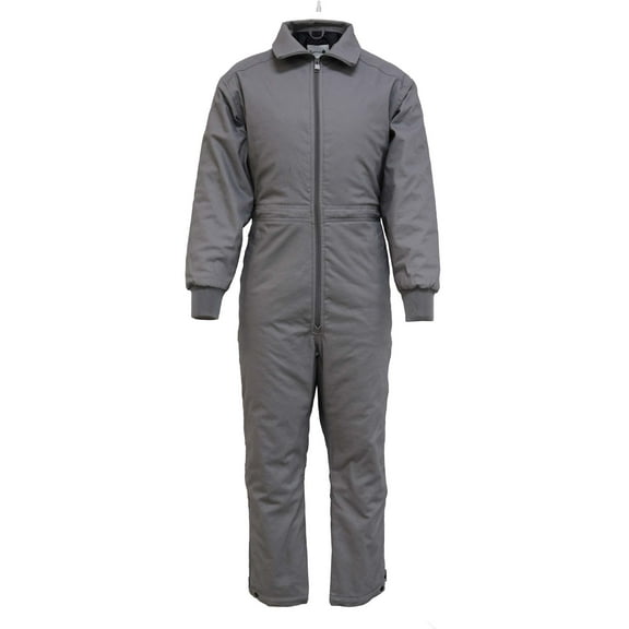 RefrigiWear Canvas Coveralls – 10°F Insulated, Water-Repellent Work Coveralls with Fleece-Lined Collar