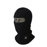 RefrigiWear Double Layer Acrylic Knit Open Hole Balaclava Face Mask (Navy, One Size Fits All)
