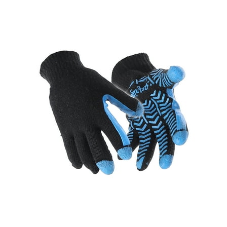 RefrigiWear Dual-Layer Herringbone Grip Work Gloves with 3-Finger Dip (Medium) - Pack of 12 Pairs