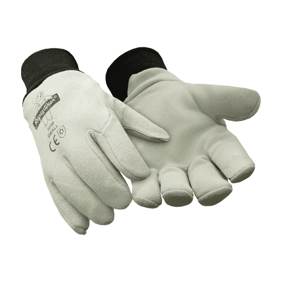 RefrigiWear Cowhide Freezer Glove - Insulated Leather Work Gloves for Extreme Cold, -20°F Comfort Rating, Durable Split Leather with Fleece Lining