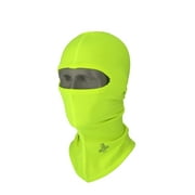 RefrigiWear Flex-Wear Lightweight Lined Long Neck Open Hole Balaclava Face Mask (Lime, One Size Fits All)