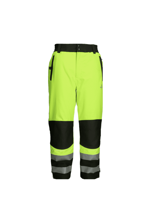 HiVis Insulated Softshell Pants - Reflective, Water-Resistant, 30°F Comfort Rating, Durable High-Visibility Cold Weather Workwear