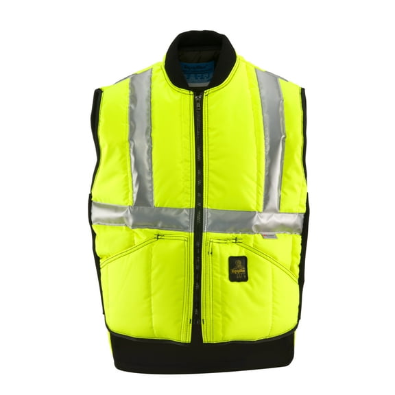 RefrigiWear HiVis Iron-Tuff Vest - Extreme Cold Protection, High-Visibility, Water-Repellent, Durable Workwear