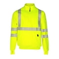 thumbnail image 1 of RefrigiWear HiVis Quarter-Zip Sweatshirt - High Visibility Safety Pullover with Reflective Tape, 1 of 6