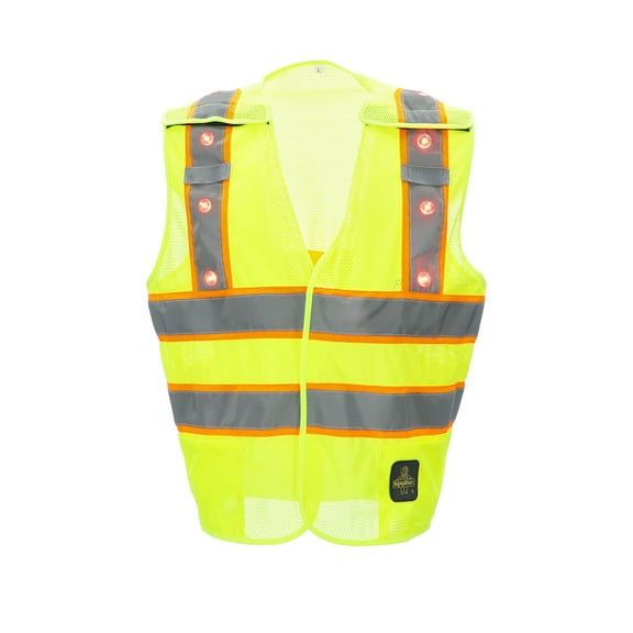 RefrigiWear HiVis Safety Vest with LED Lights - High-Visibility Reflective Workwear, ANSI Compliant, Enhanced Night Safety