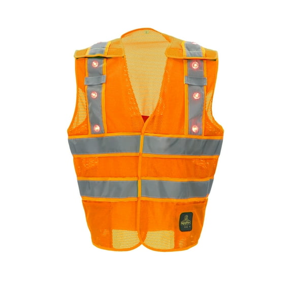 RefrigiWear HiVis Safety Vest with LED Lights - High-Visibility Reflective Workwear, ANSI Compliant, Enhanced Night Safety