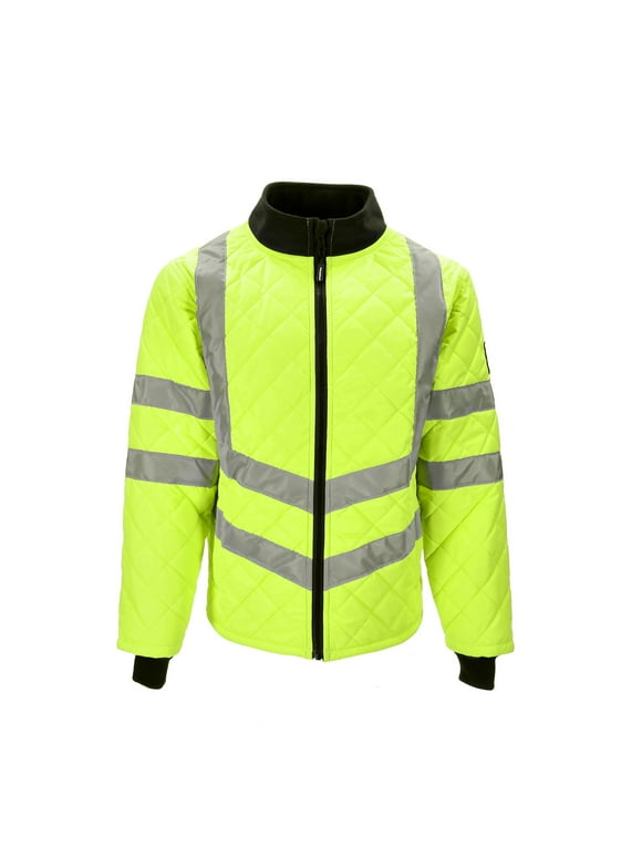 Ergodyne Parka Termico Alta Visibilità Classe 3 - Uomo, Lime, XX-Large, Imbottito E Trapuntato - 2