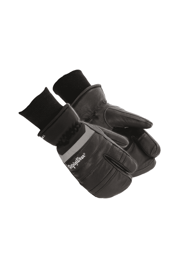 Insulated 3-Finger Leather Mitts - Heavy-Duty, Water-Repellent, -30°F Comfort Rating, Durable Cold Weather Work Gloves