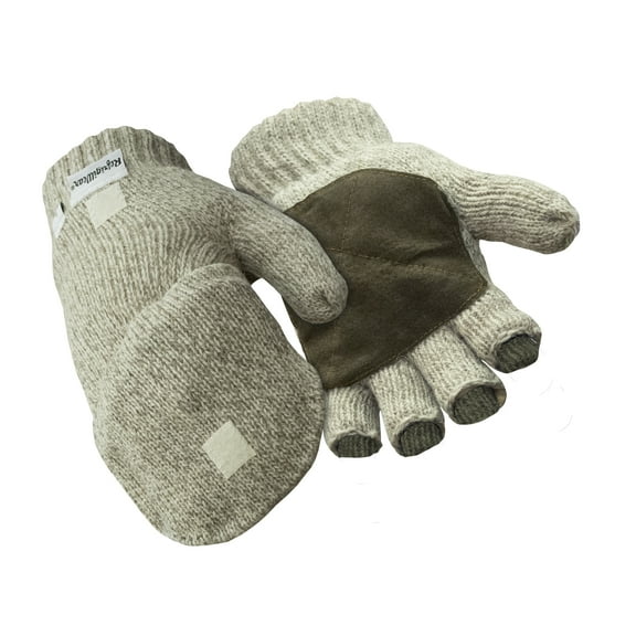 RefrigiWear Premium Wool Convertible Mitt - Warm, Versatile Handwear for Extreme Cold
