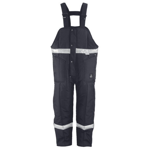 RefrigiWear Iron-Tuff Enhanced Visibility Bib Overalls - HiVis, Insulated Work Bibs, Water-Repellent, Windproof, -50°F Comfort Rating