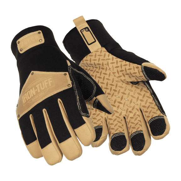 RefrigiWear Iron-Tuff Insulated Leather Gloves - Heavy-Duty, Water-Repellent, -50°F Comfort Rating, Durable Extreme Cold Weather Work Gloves