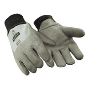 RefrigiWear Latex-Coated Cowhide Freezer Gloves, -20°F (-28°C), (Gray, Large)