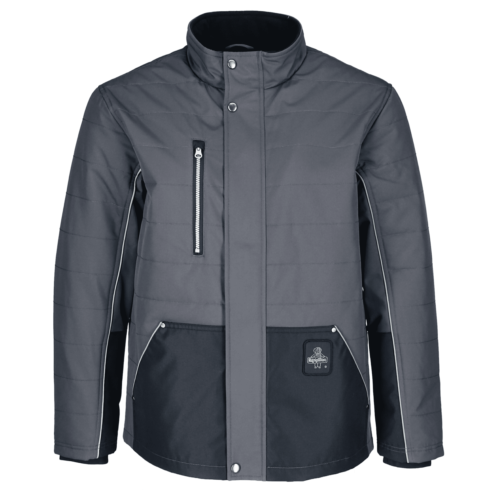 Men's 2XL Gray Fleece Waterproof Casual Jacket