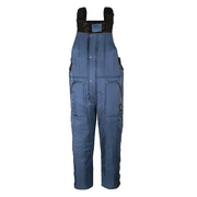 RefrigiWear Men's Cooler Wear Fiberfill Insulated Bib Overalls (Navy Blue, Large)