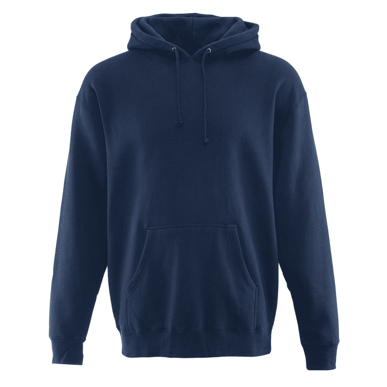 RefrigiWear Men s Heavy Duty Fleece Blend Hoodie Sweatshirt Navy X Large