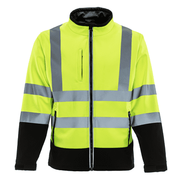 RefrigiWear Men's Hi Vis Softshell Jacket - High Visibility, Warm, Flexible Workwear