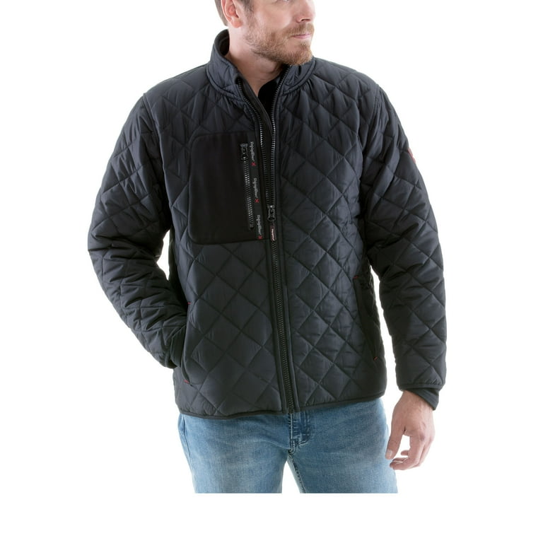 Mens black diamond quilted jacket sales