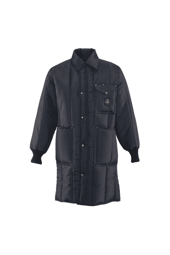 Men's Iron-Tuff Inspector Jacket – Knee-Length Insulated Work Coat, -50 °F Rated, Water-Repellent Nylon, Heavy-Duty Durability, Navy - M