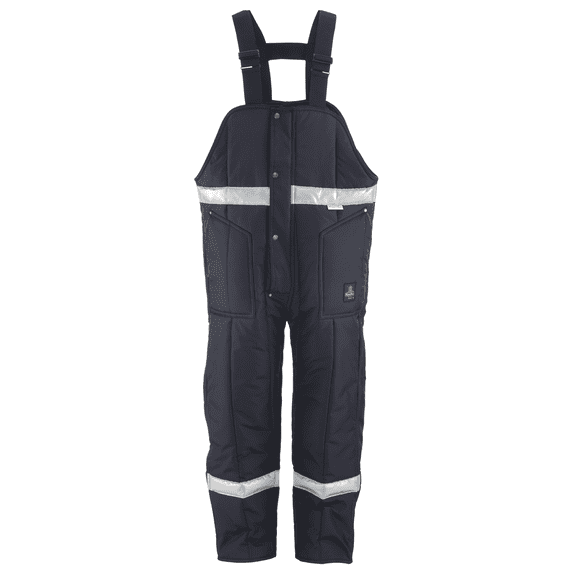 RefrigiWear Iron-Tuff Enhanced Visibility Bib Overalls - HiVis, Insulated Work Bibs, Water-Repellent, Windproof, -50°F Comfort Rating