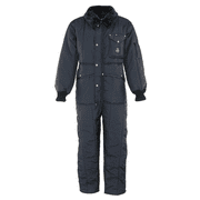 RefrigiWear Men's Iron-Tuff Insulated Coveralls -50F Extreme Cold Protection (Navy Blue, Large)