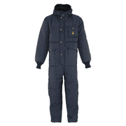 RefrigiWear Men's Iron-Tuff Insulated Coveralls with Hood -50F Cold Protection (Navy, 2XL)