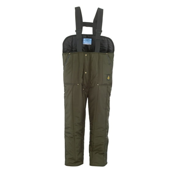 RefrigiWear Iron-Tuff Low Bib Overalls - Insulated Work Bibs, Water-Repellent, Windproof, -50°F Comfort Rating, Durable Cold-Weather Gear