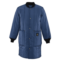 RefrigiWear Men's Lightweight Cooler Wear Insulated Frock Liner Workwear Coat (Navy Blue, 4XL)