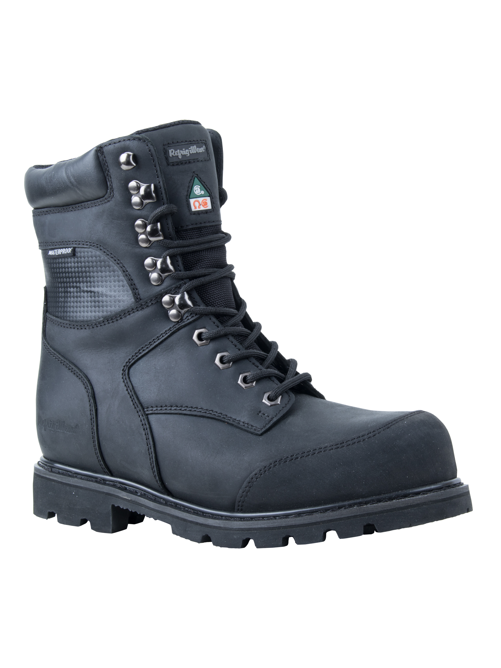 RefrigiWear Men's Platinum Leather Warm Insulated Waterproof Non-Slip Work Boots (Black, Size 11 US) - image 1 of 4