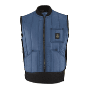 RefrigiWear Men's Warm Cooler Wear Lightweight Fiberfill Insulated Workwear Vest (Navy Blue, 4XL)