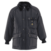 RefrigiWear Mens Insulated Iron-Tuff Siberian Workwear Jacket with Fleece Collar (Navy, 2XL)