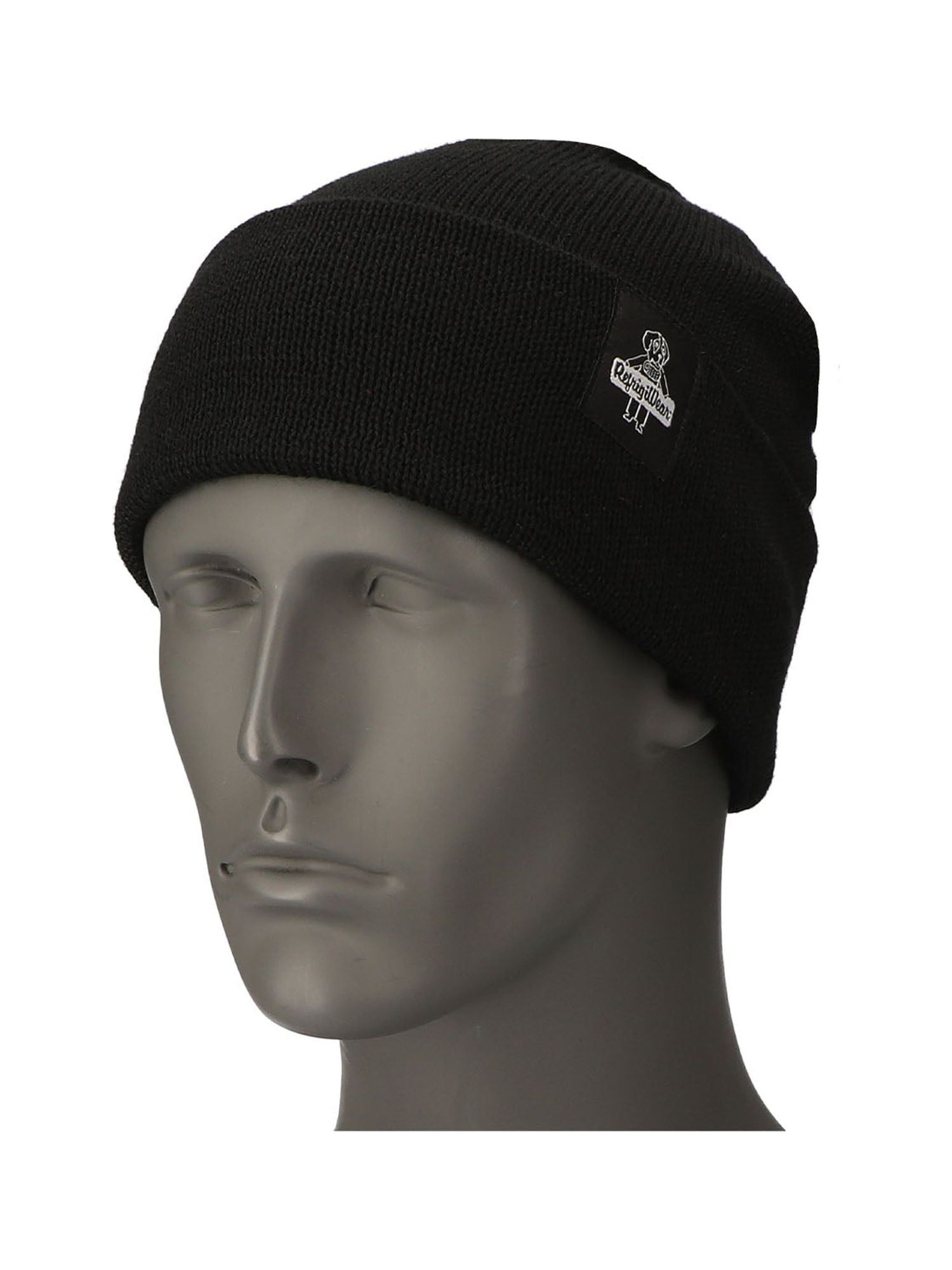RefrigiWear Merino Wool Moisture Wicking Black Winter Watch Cap, One