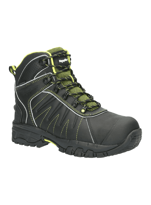 RefrigiWear OnyxRidge™ Hiker Insulated Anti-Slip Composite Safety Toe Leather Work Boot (Black, Size 8.5)