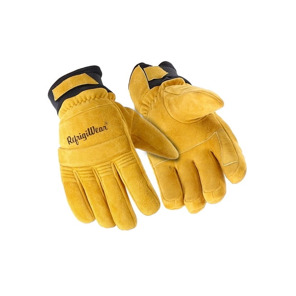 RefrigiWear Stretch Knuckle Insulated Leather Gloves - Extreme Cold Protection, Flexible & Durable Work Gloves