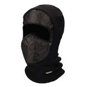 RefrigiWear Stretch Thermal Knit Balaclava Face Mask with Detachable Quilted Mouthpiece (Navy Blue, One Size Fits All)