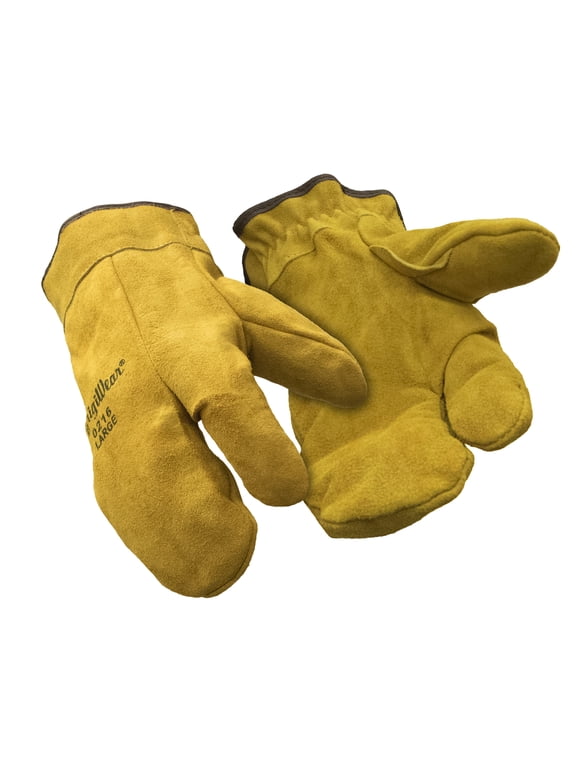 Three-Finger Leather Mitt