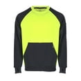 thumbnail image 1 of RefrigiWear Two-Tone HiVis Crewneck Sweatshirt - High Visibility Safety Pullover with Contrast Design, 1 of 6