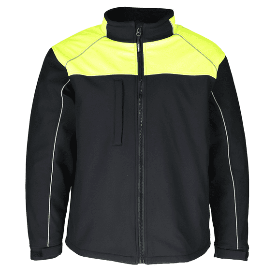 RefrigiWear Men's Two-Tone HiVis Insulated Jacket - High-Visibility, Warm, Water-Resistant Work Coat for Cold Weather, -30°F Comfort