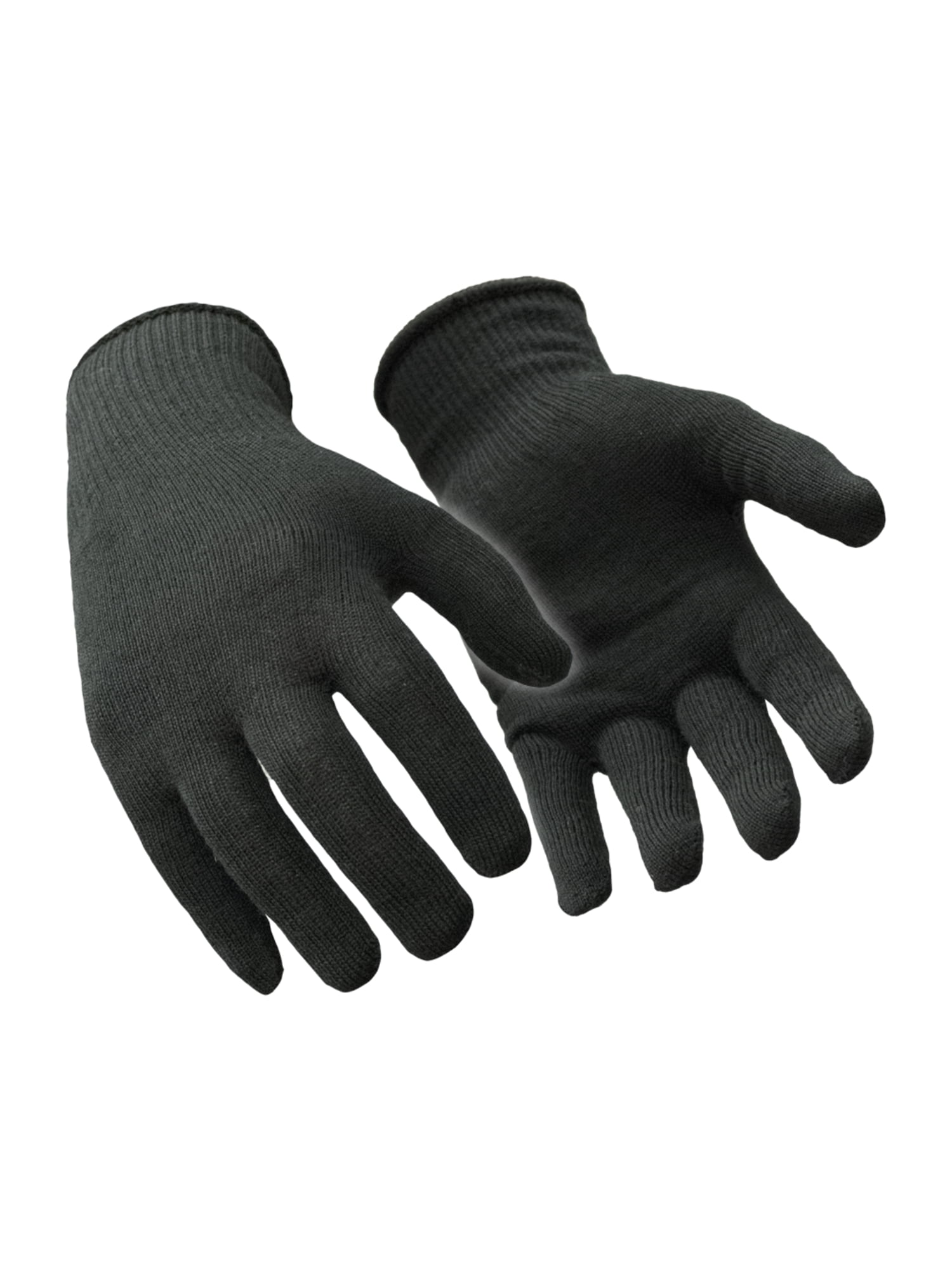 RefrigiWear Warm Stretch Fit Merino Wool Glove Liners Black (Pack of 12